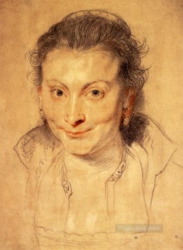 バロック Painting - イザベラ・ブラントのバロック様式のピーター・パウル・ルーベンスの肖像